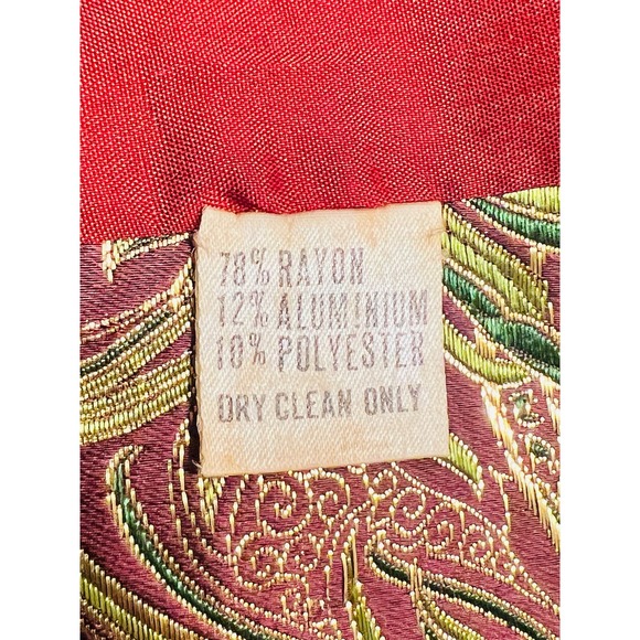 Vintage 80s Charlotte Ford II Metallic Gold and Red Jacket Blazer Size Small - Picture 12 of 14